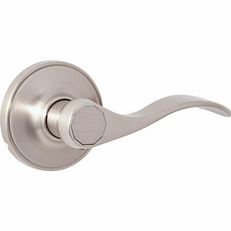 STEEL PRO Brushed Nickel Wave Passage Door Lever LC2X203B